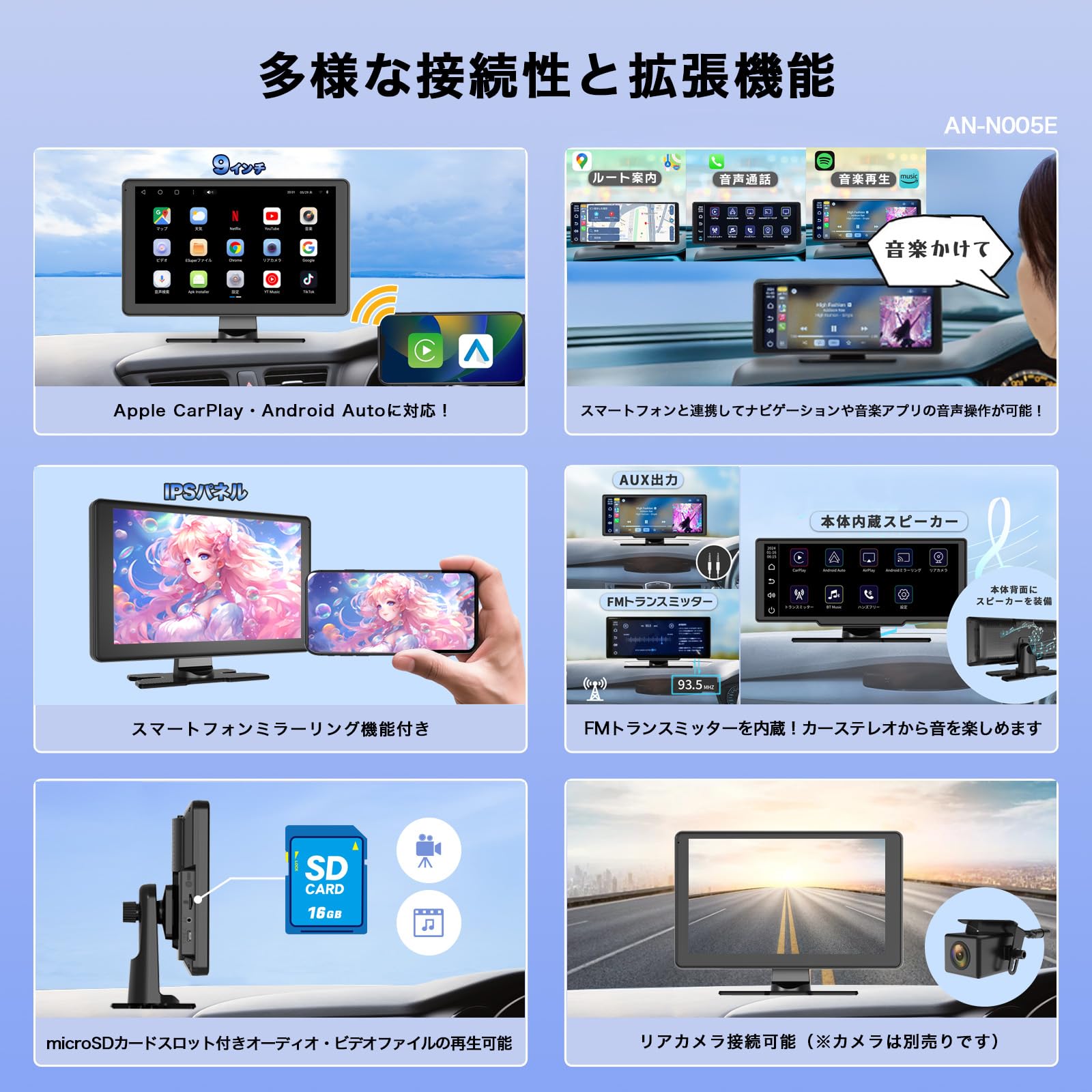 Amazon.co.jp: KEIYO 9インチ Android13搭載 カーディスプレイ